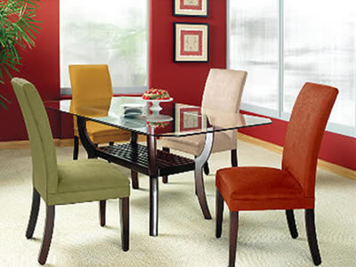 Como seleccionar el juego de comedor Juegos de comedor modernos con base de madera y vidrio