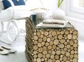 imagen Mesa de living con troncos