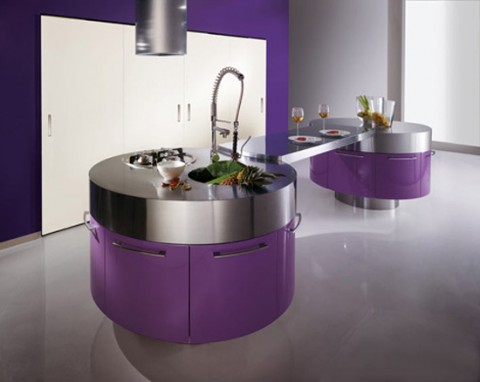 Cocinas modernas en color violeta y púrpura-05