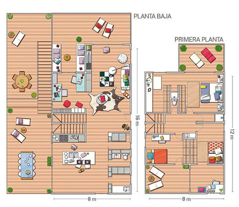 Renovada casa de campo - Plano de la Casa