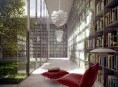 imagen Bibliotecas con una decoración muy moderna