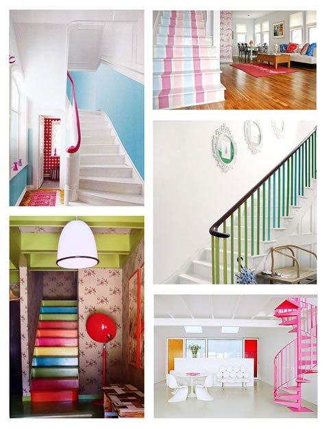 Escaleras de colores