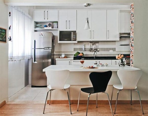 Cocina americana para apartamentos pequeños Comedor y cocina americana