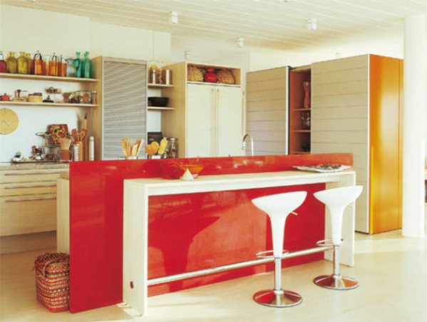 Cocina americana para apartamentos pequeños