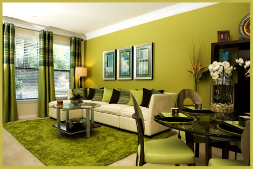 Color verde en las salas 1