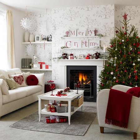Diez salones decorados para Navidad 5