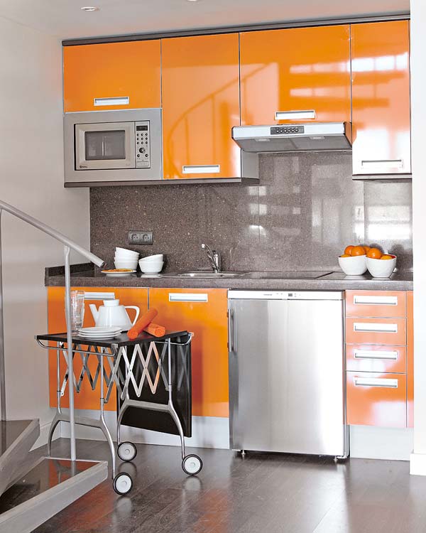 Apartamento decorado en naranja 5