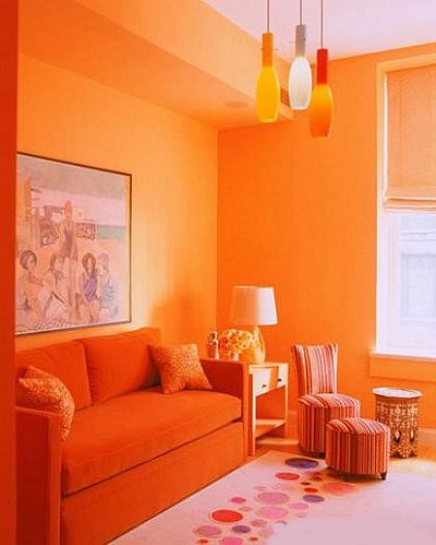 Color naranja en la decoración