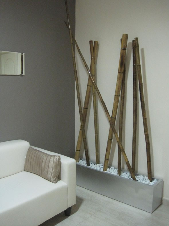 Decoración con cañas de bambú 6