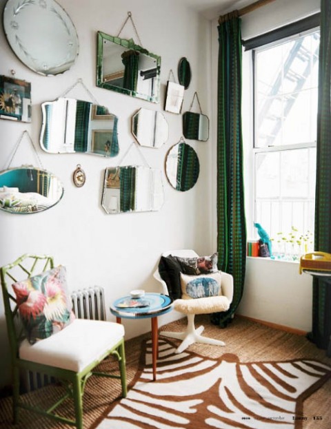 Ideas para decorar con espejos vintage Decoracion living vintage