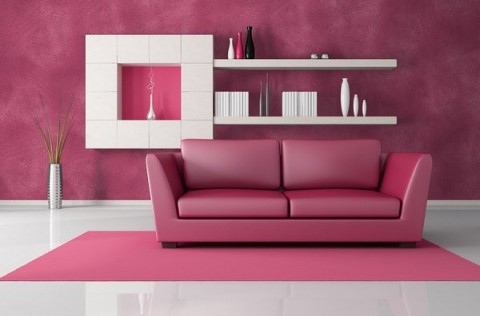Decoración de interiores en rosa 1