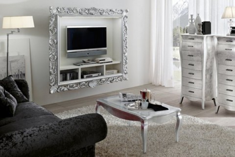 Una casa en blanco y gris plata