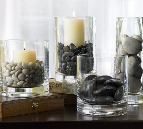 Vasijas decoradas con piedras y gemas 1