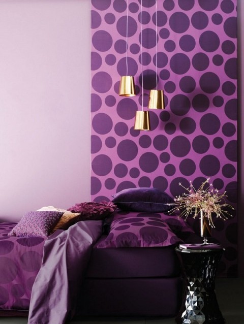 Púrpura y negro para la habitación 4
