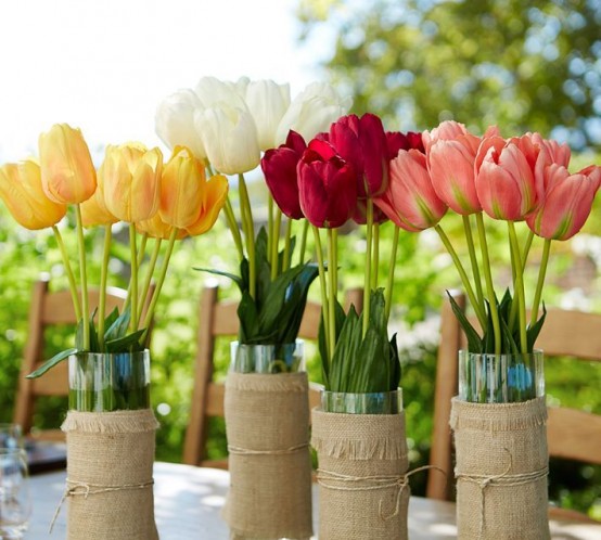 Decorar con tulipanes 16