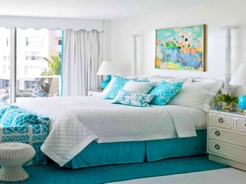 Dormitorios románticos en azul 5
