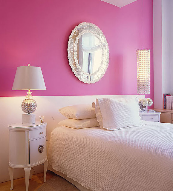 Habitaciones para chicas en rosa y blanco