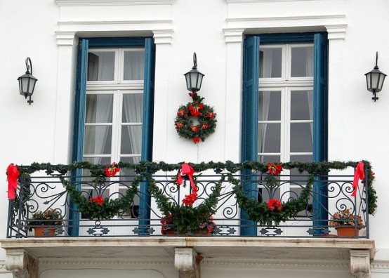 17 ideas para decorar tu balcón esta navidad Balcon idées Barandas