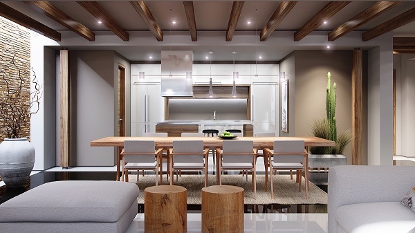 21 ideas para decorar el comedor en blanco y madera Comedor Marmol Ideas