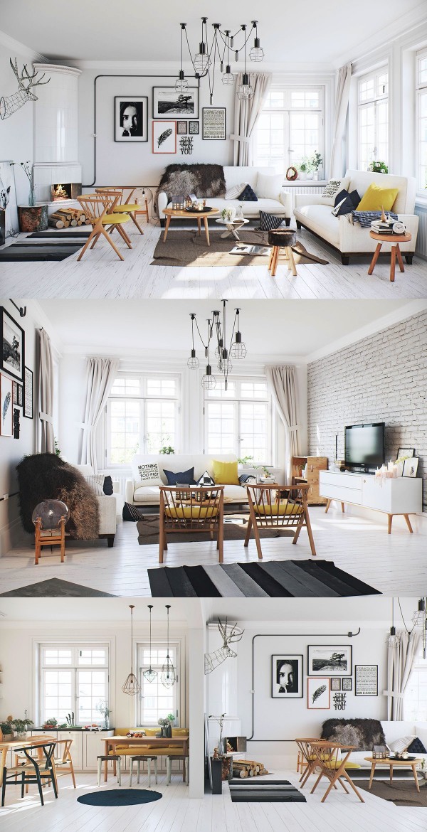 Ideas para una sala de estar de estilo nórdico