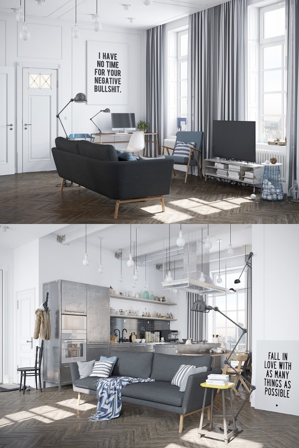 Ideas para una sala de estar de estilo nórdico