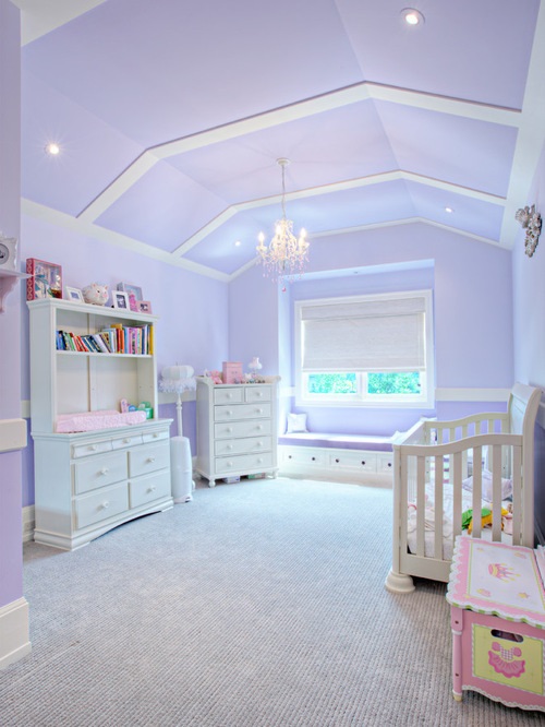 Habitaciones para bebés en color lavanda