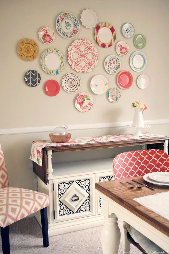 20 ideas para decorar paredes con platos