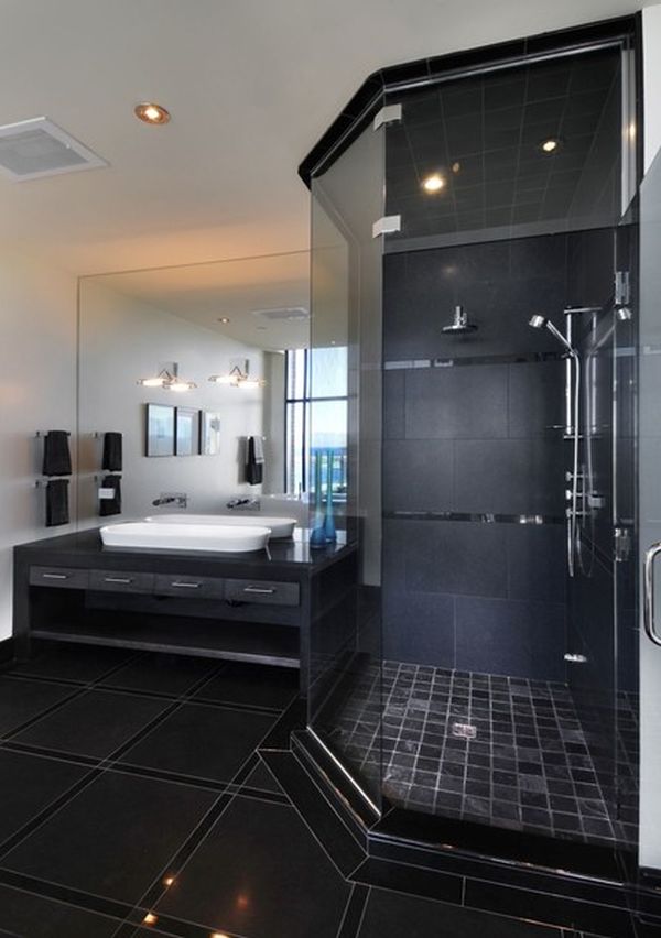 Cuartos de baño decorados en color negro ¿te animas?