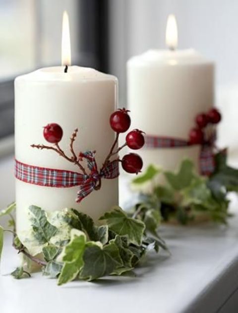 Ideas para decorar con velas en Navidad