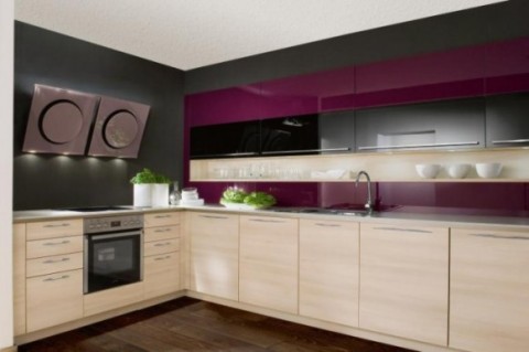 Cocinas modernas en color violeta y púrpura-09
