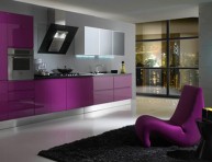 imagen Cocinas modernas en color violeta y púrpura