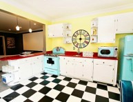 imagen Colorida cocina de estilo retro