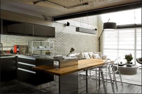 Loft moderno con elementos metálicos 7