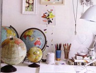 imagen Ideas para decorar con mapas y globos terráqueos