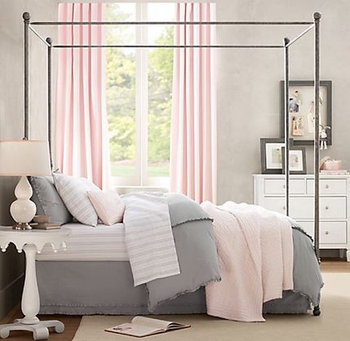 Decora tu habitación en rosa y gris