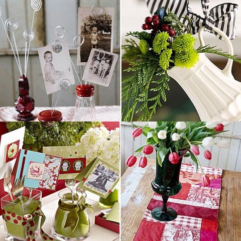 Artículos de cocina utilizados en la decoración navideña