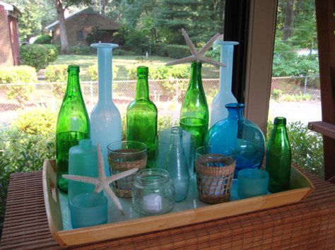 Botellas y frascos de colores 4