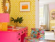 imagen Interiores con luz propia en azul, rosa y amarillo