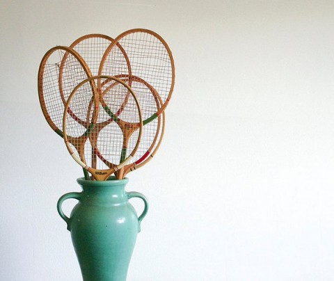 Decorar con raquetas de tenis 3