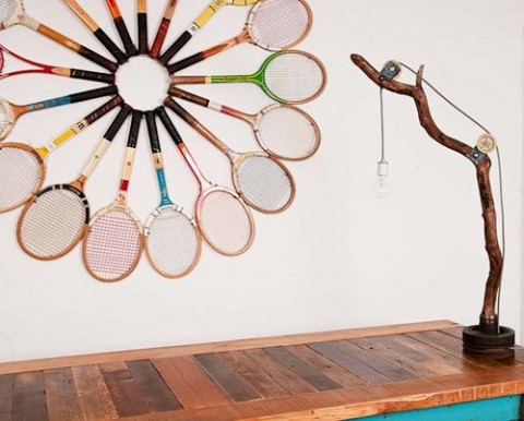 Decorar con raquetas de tenis 4