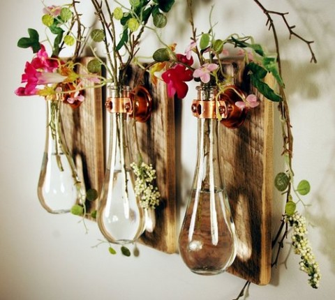 Decorar con flores y frascos 3