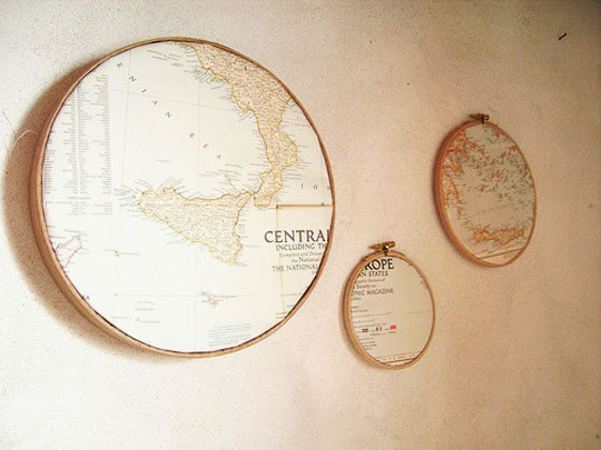 Decoración con mapas 21