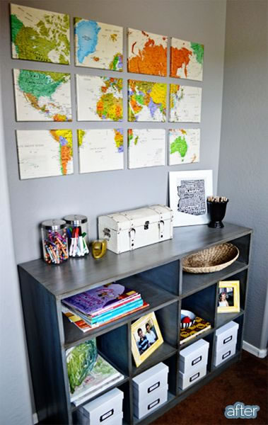 Decoración con mapas 7