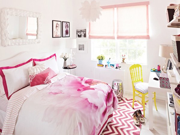 Dormitorios en rosa y blanco 3