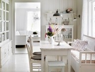 imagen Romántica vivienda escandinava en blanco y rosa