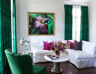 imagen Salones decorados en verde esmeralda