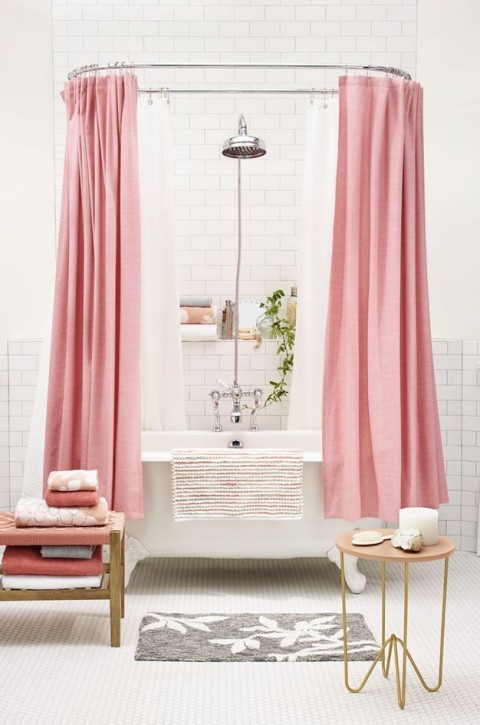 Ideas para tener un baño en color rosa