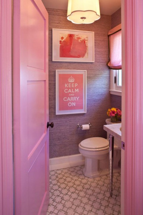 Ideas para tener un baño en color rosa