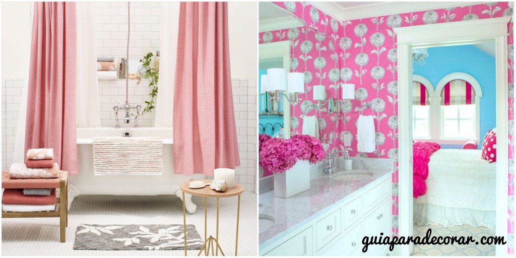 Ideas para tener un baño en color rosa