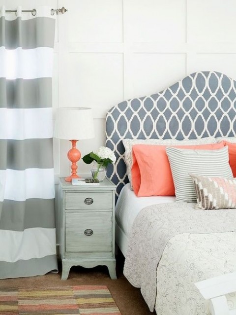 16 ideas para decorar en color gris y coral